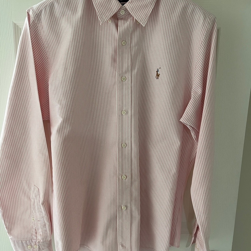 Ralph Lauren red college stripe Oxford